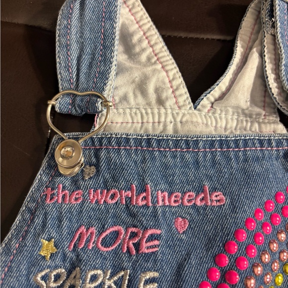 Kids Denim Overalls with Rainbow Design | 2T - Picture 7 of 9